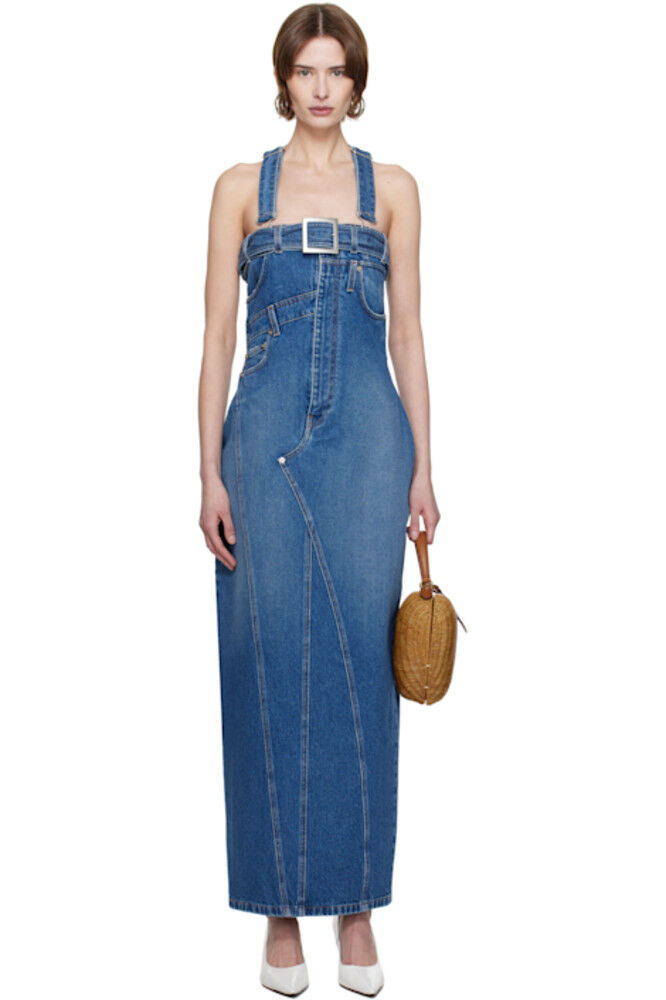 

Синее джинсовое платье макси «The Overall» Jean Paul Gaultier