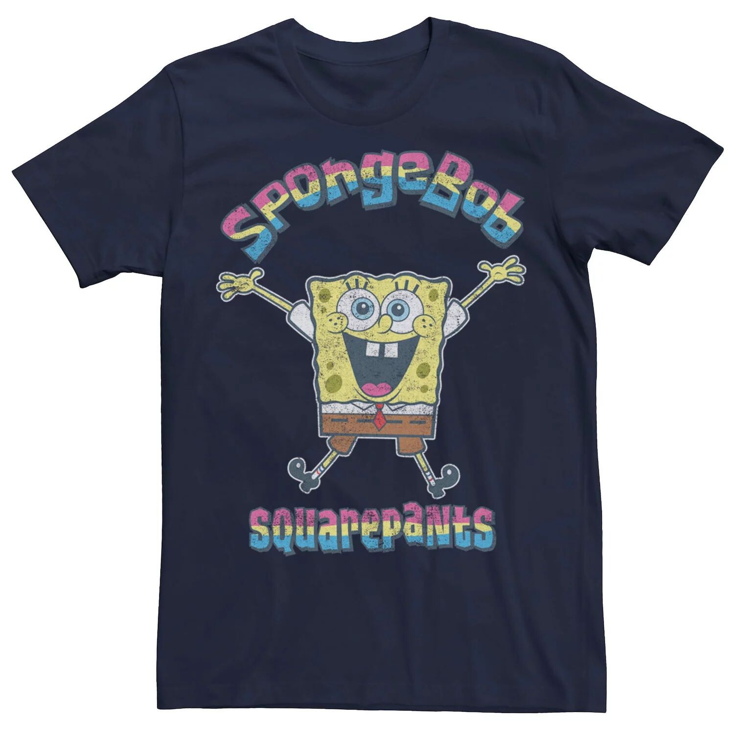 

Мужская футболка с радужным логотипом Sponge Bob SquarePants Nickelodeon