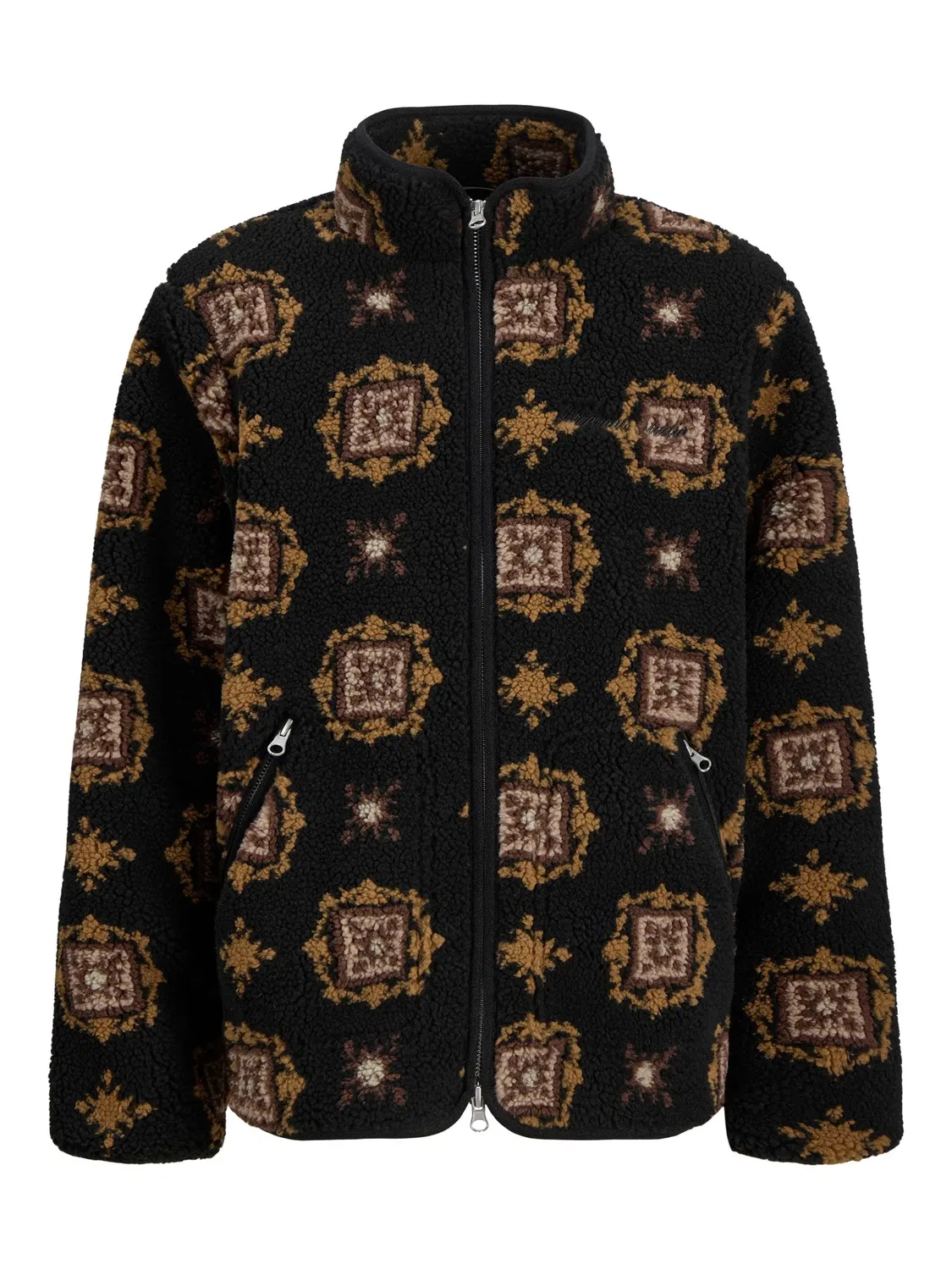 Тедди-куртка из полиэстера JACK & JONES Junior, черный