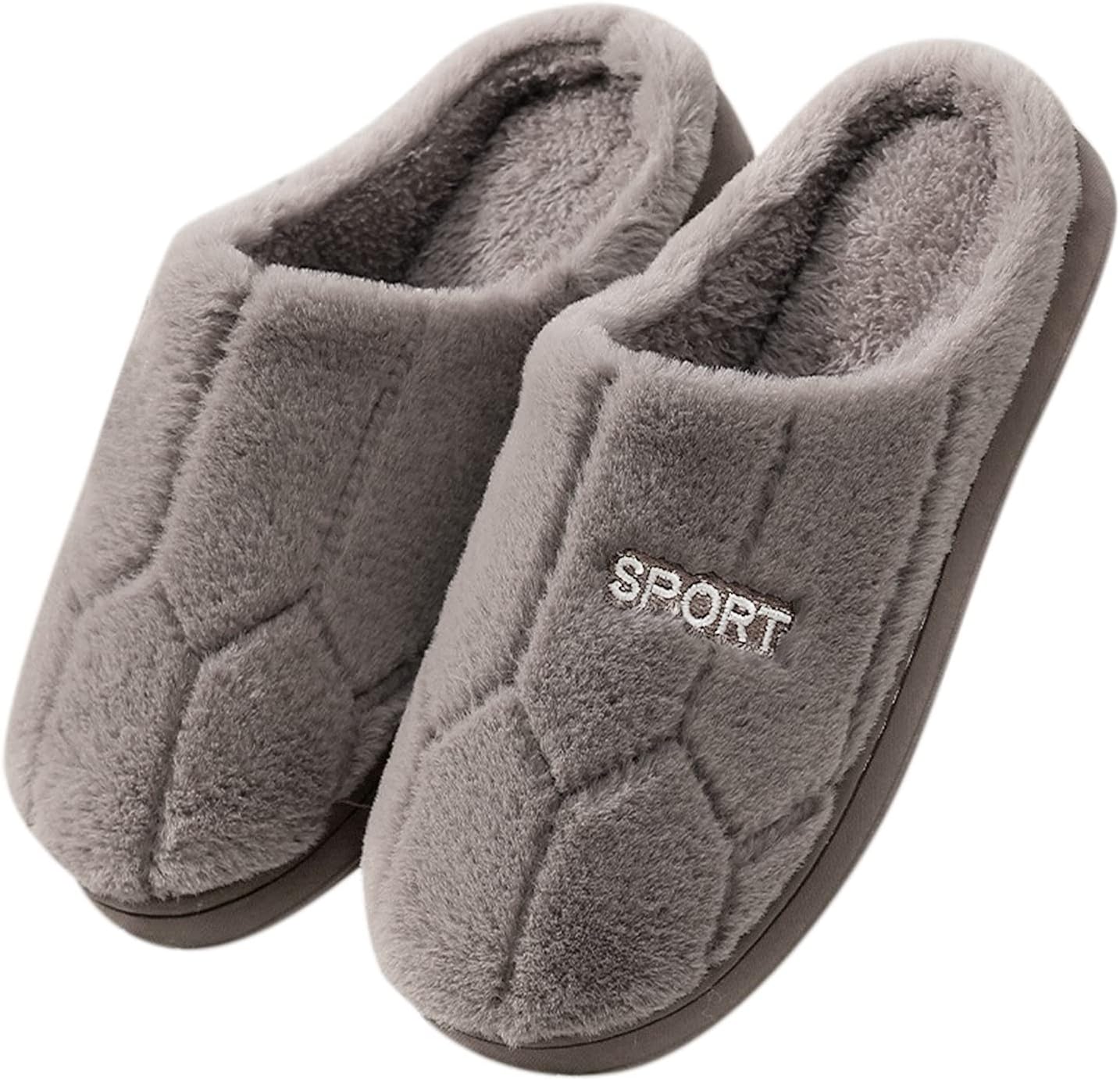 

Мужские зимние теплые тапочки KRIDDR, плюшевые домашние тапочки, удобная хлопковая обувь для дома, повседневная мода, 42/43 Brown