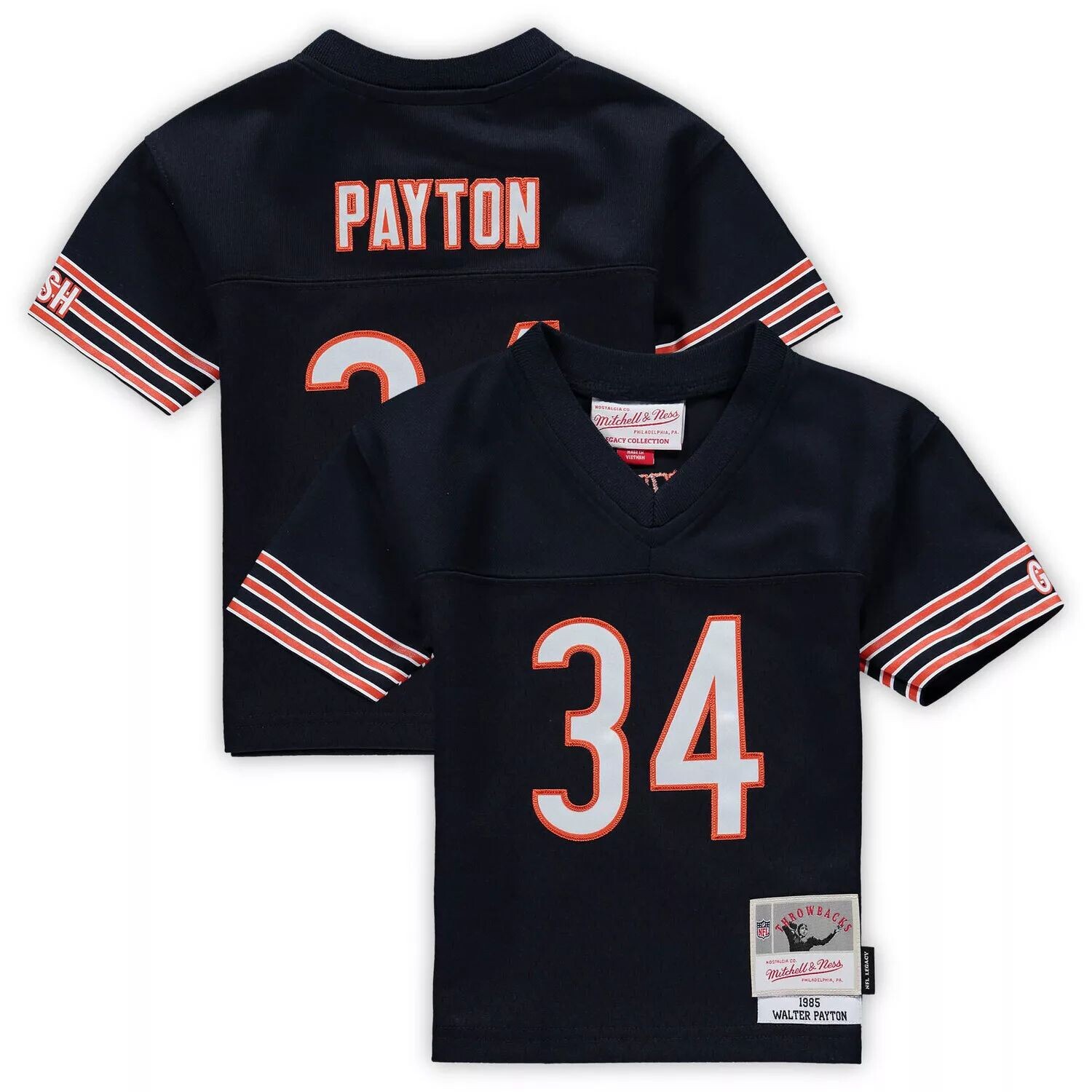 Джерси Infant Mitchell & Ness Walter Payton Navy Chicago Bears 1985 года, вышедшее на пенсию Legacy Unbranded