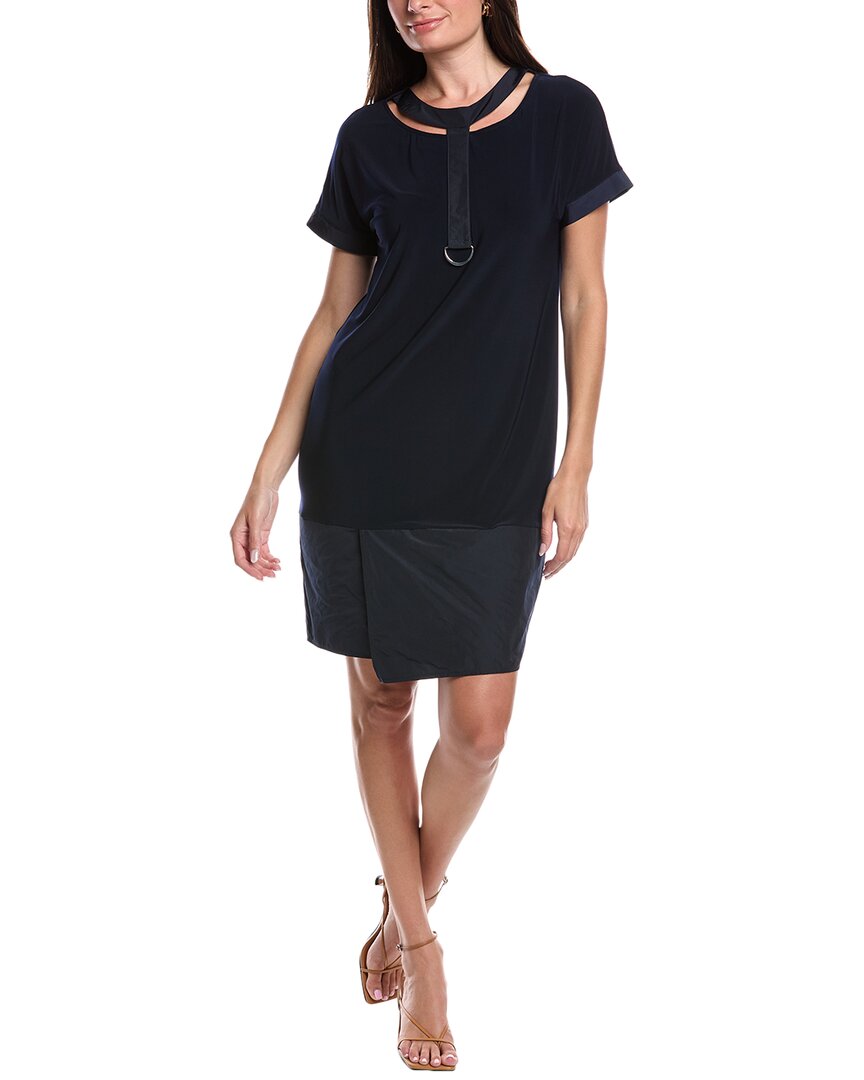 

Джозеф Рибкоф Смешанная техника Платье-сорочка с вырезами Joseph Ribkoff, синий