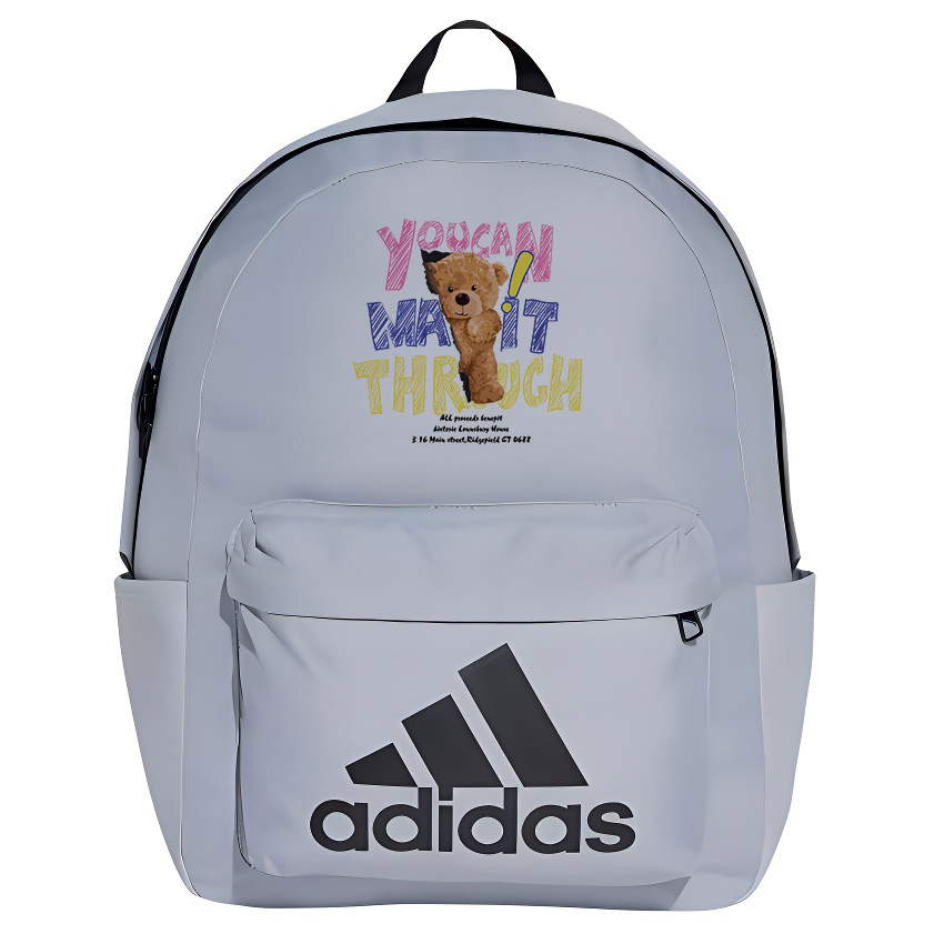 

Adidas Тканевый рюкзак унисекс серый и черный, Bear