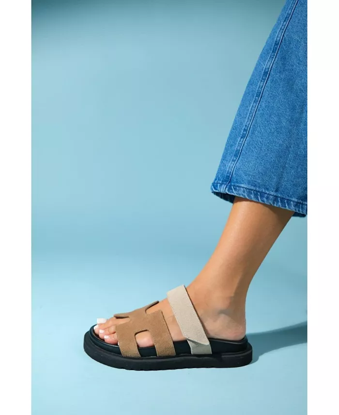 Сандалии Morte Leather Slide (женские) Forever & Always Shoes, коричневый — фото 4