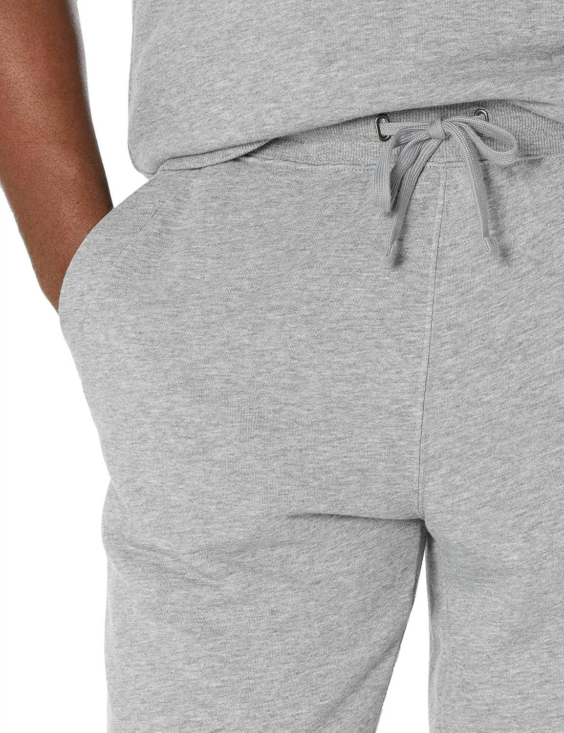 Мужские спортивные брюки свободного кроя Amazon Essentials, легкая домашняя одежда из французского трикотажа, Grey Heather — фото 3