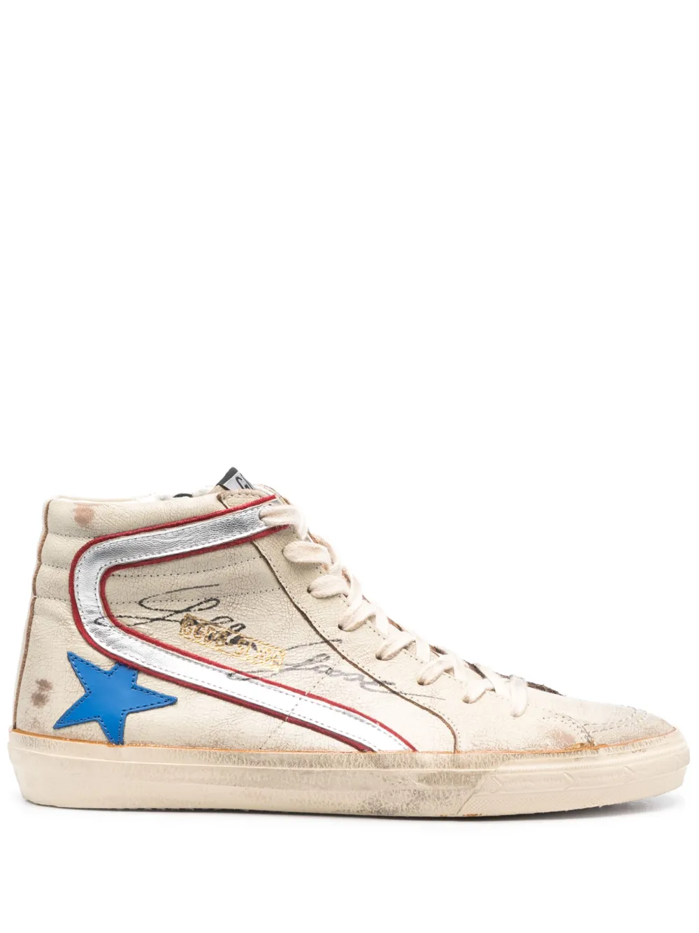 Высокие кеды Slide GOLDEN GOOSE, нейтральный