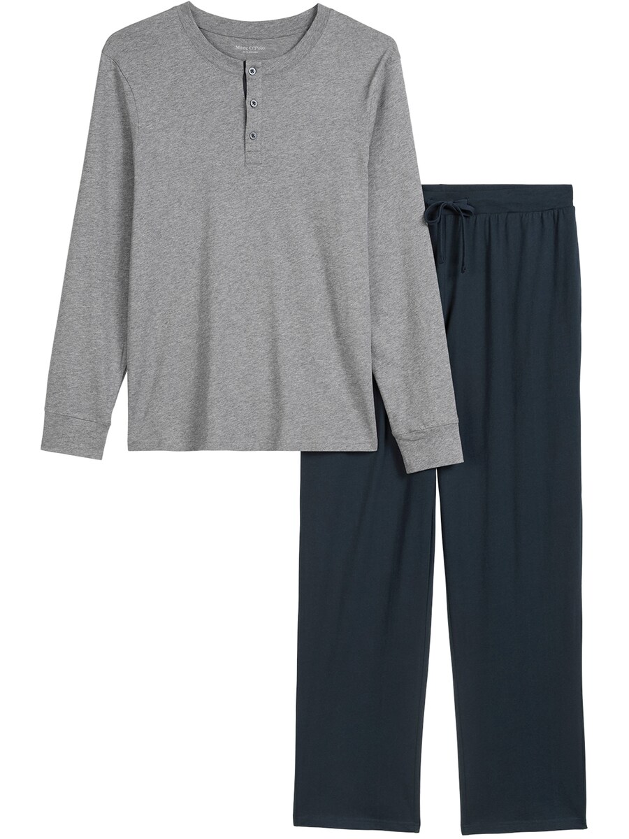 

Длинная пижама Marc OPolo Mix N Match Cotton , Dark blue/mottled grey