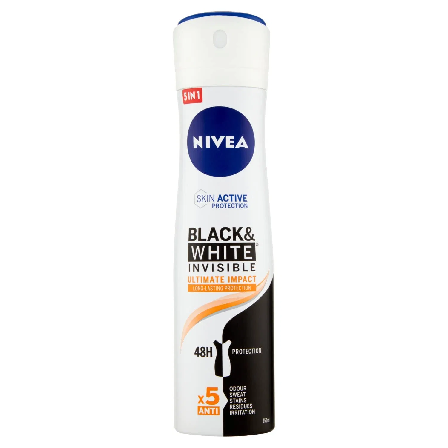 Антиперспирант NIVEA Black & White Invisible Ultimate Impact 150 мл Nivea