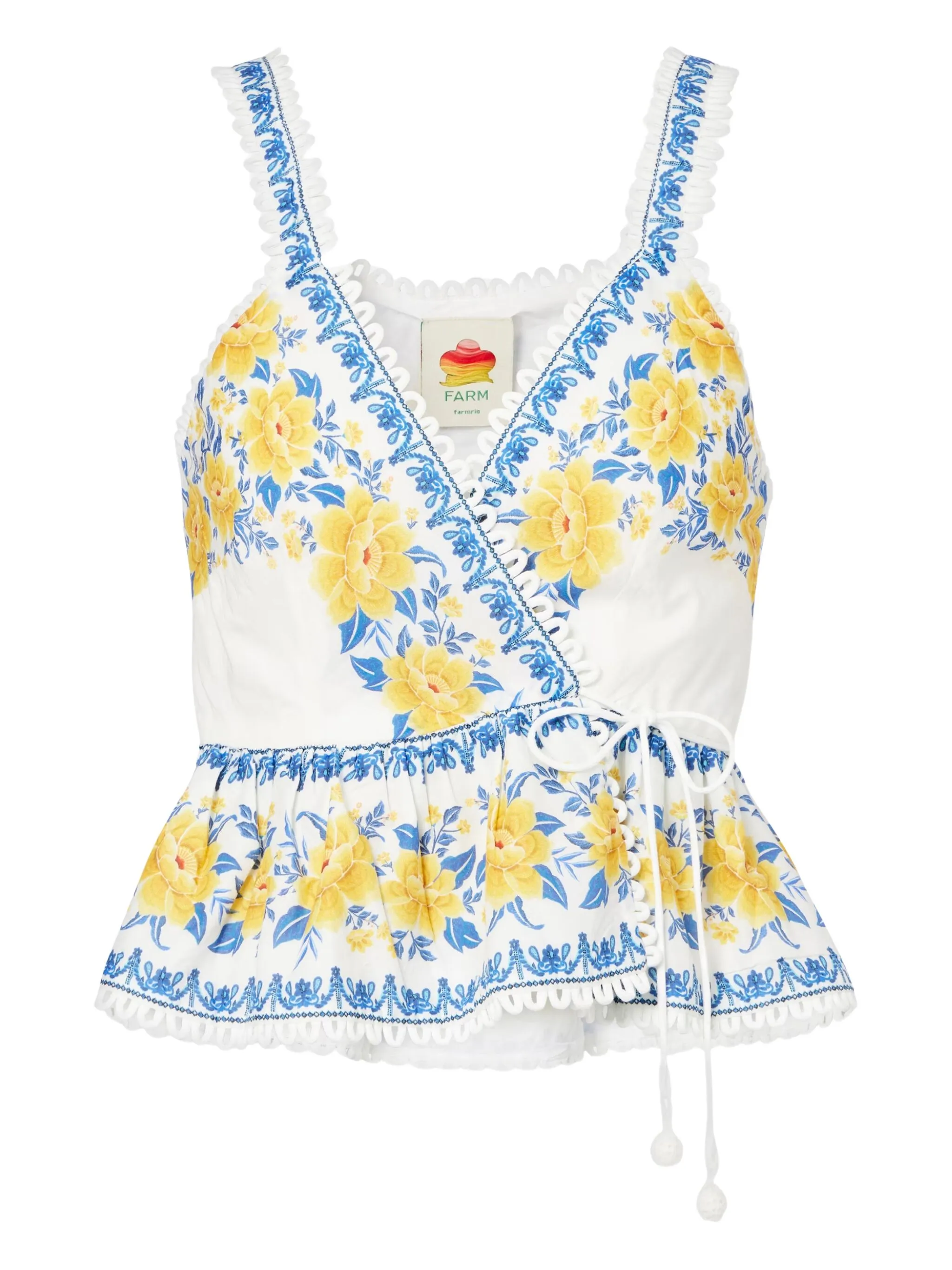 

Блузка с цветочным принтом Farm Rio, белый