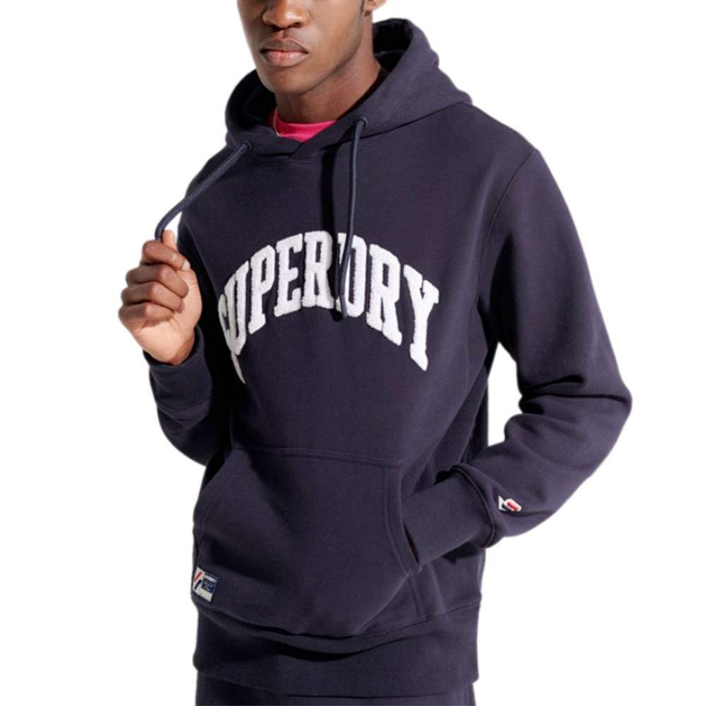 

Толстовка с большим рельефным логотипом Superdry, синий