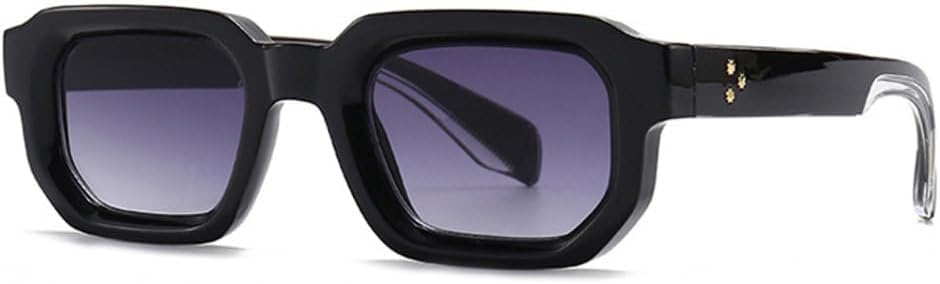 

Модные солнцезащитные очки с заклепками для женщин, солнцезащитные очки UV400 в стиле ретро с градиентом, мужские солнцезащитные очки в стиле панк TYUVIVO, Black Gray Gradient