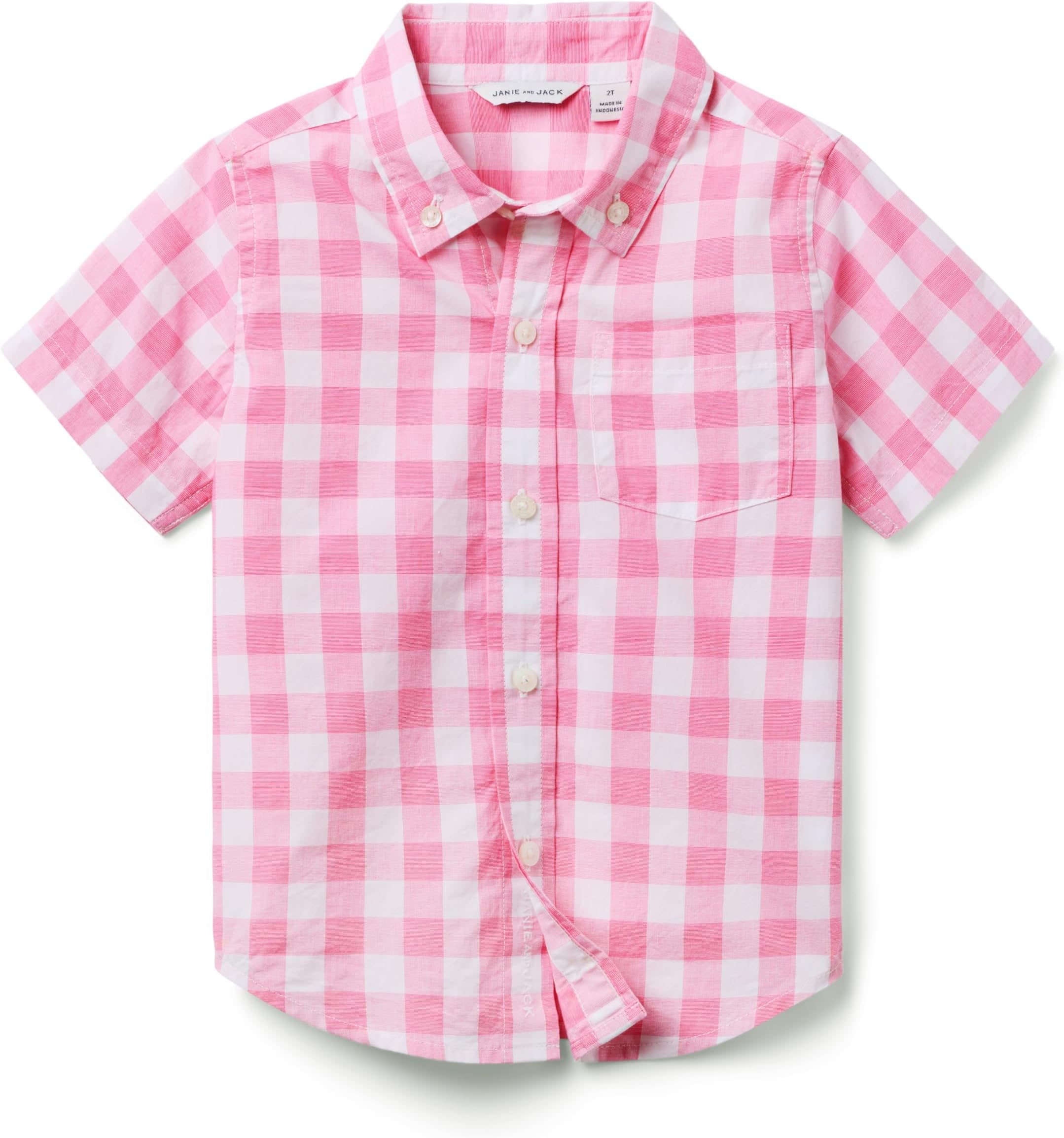 

Футболка Janie and Jack Boys Gingham Top (Toddler/Little Kid/Big Kid), розовый