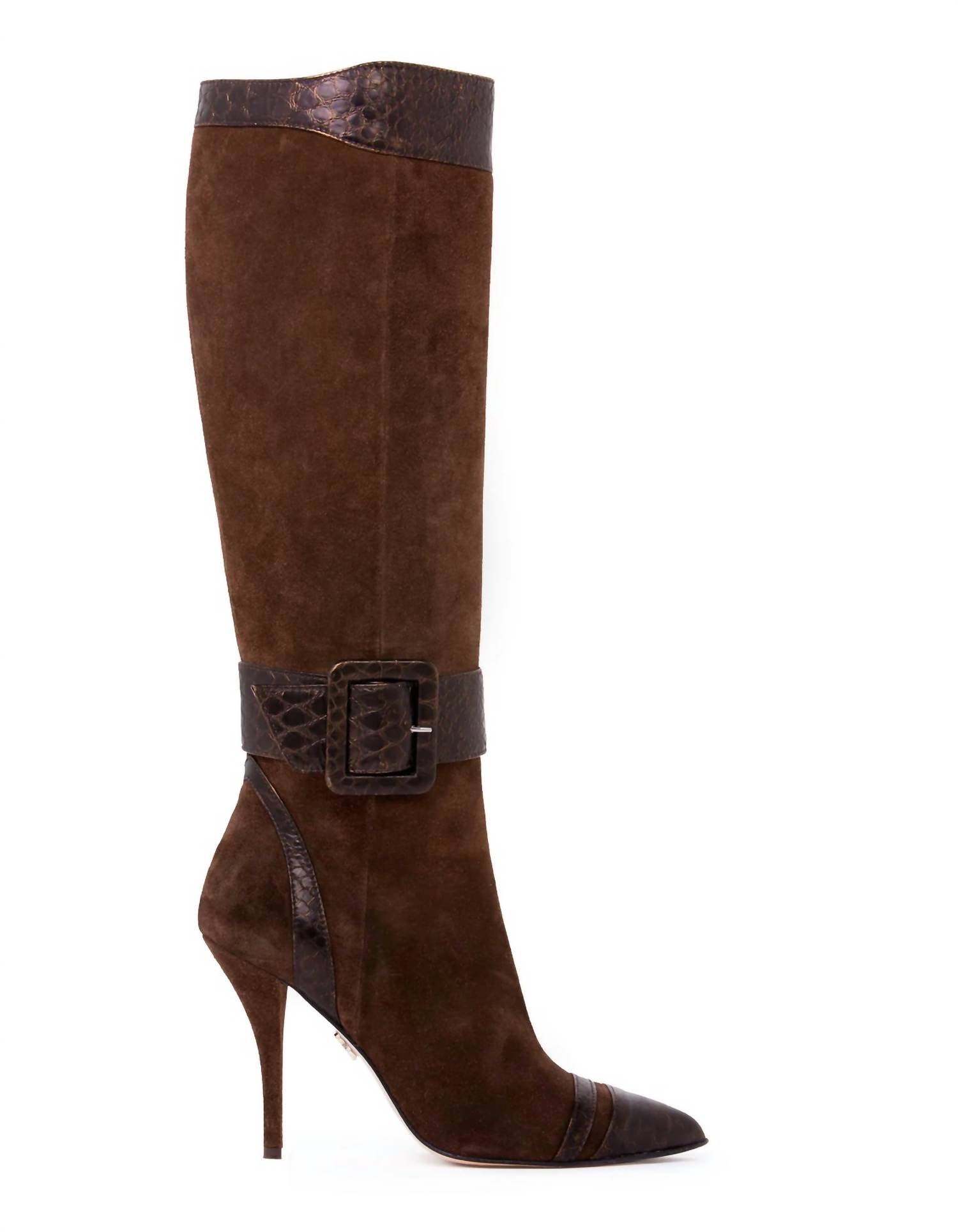 Сапоги Alexis из бронзовой замши BEAUTIISOLES by Robyn Shreiber, цвет bronze suede