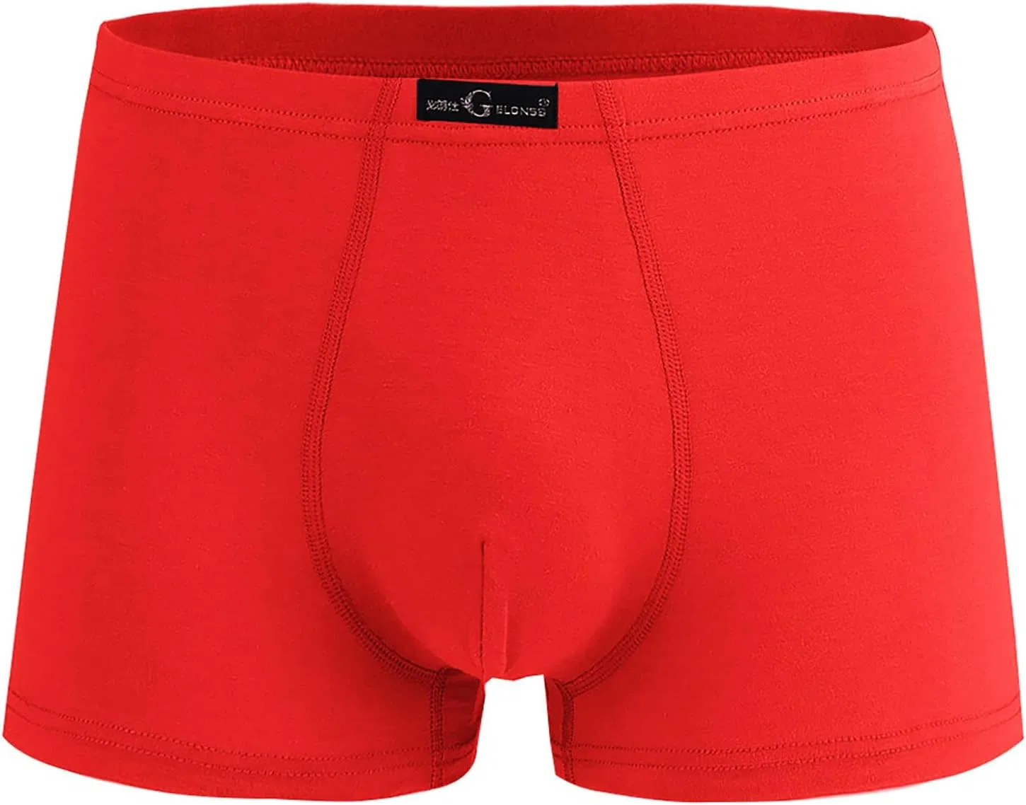 Боксеры дышащие Men's Cotton Underwear Stretch Seamless Sports Breathable Boxer Briefs Soft Comfy Quick Dry Lightweight Trunks, Красный — фото 2
