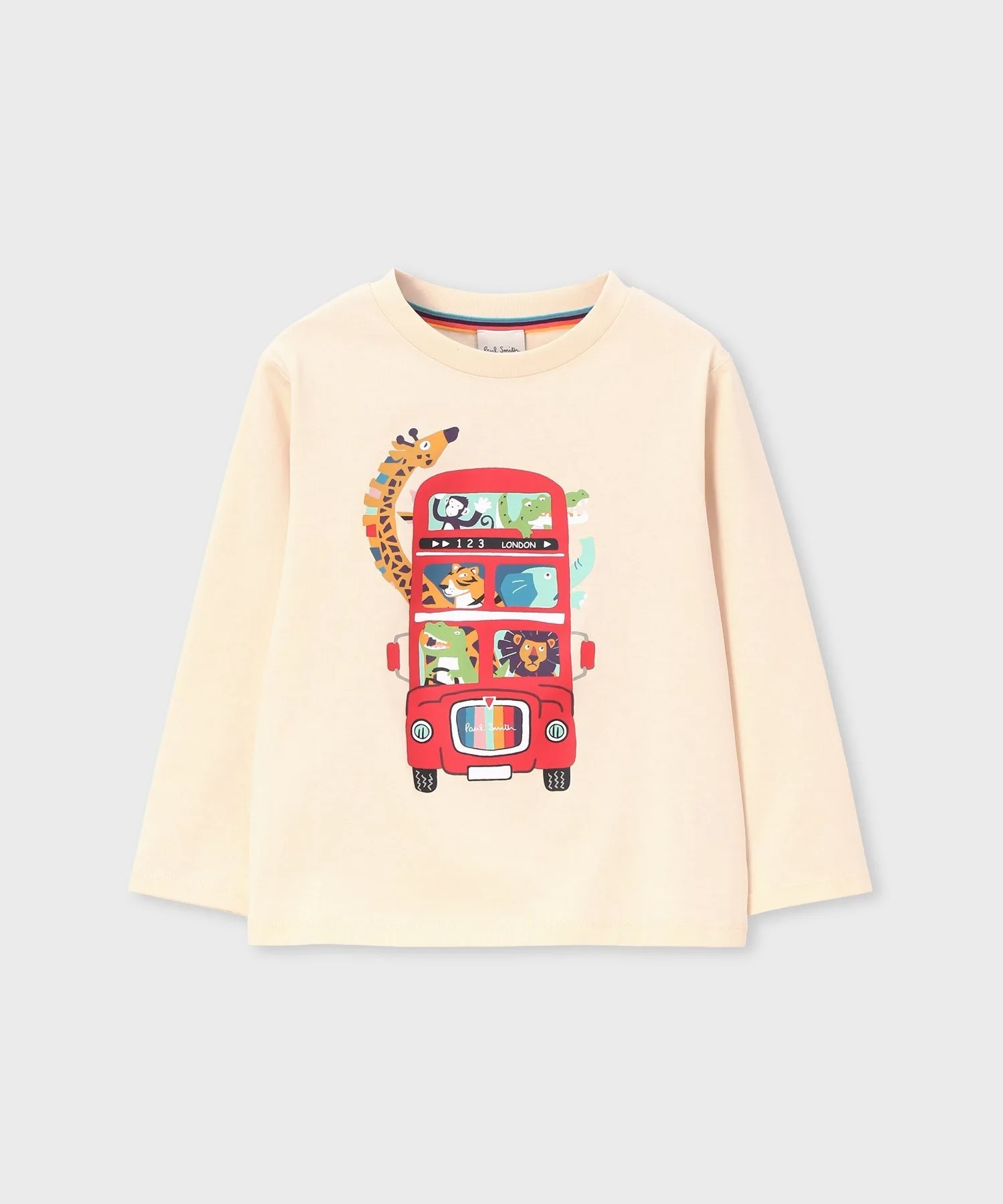 Детская футболка с принтом животных Paul Smith JUNIOR бежевая