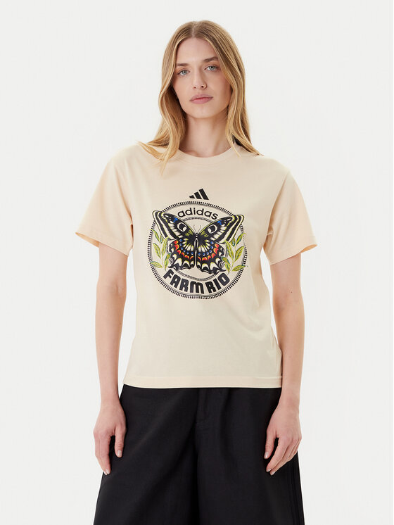 

Футболка regular fit FARM Graphic JL8614 Adidas, бежевый