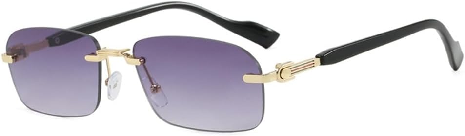 

Солнцезащитные очки UV400 с защитой от ультрафиолета — без оправы в стиле панк с металлическими заклепками, подходят для женщин и мужчин, для бега и занятий спортом на открытом воздухе UYPTK, 20277-c3