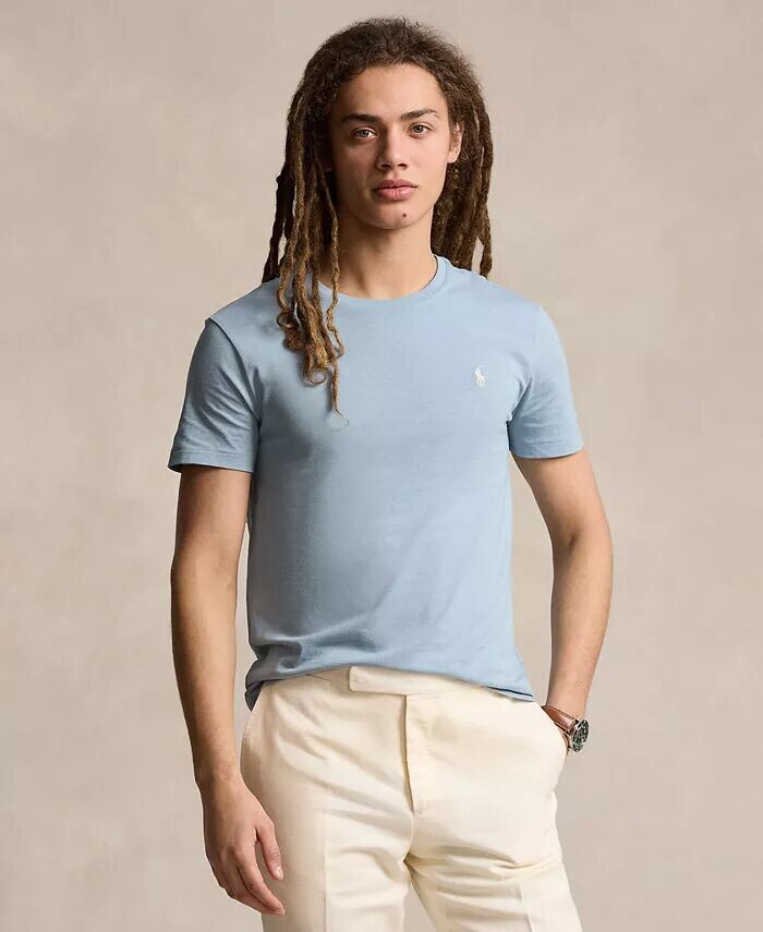 

Мужская классическая футболка с круглым вырезом Polo Ralph Lauren, синий
