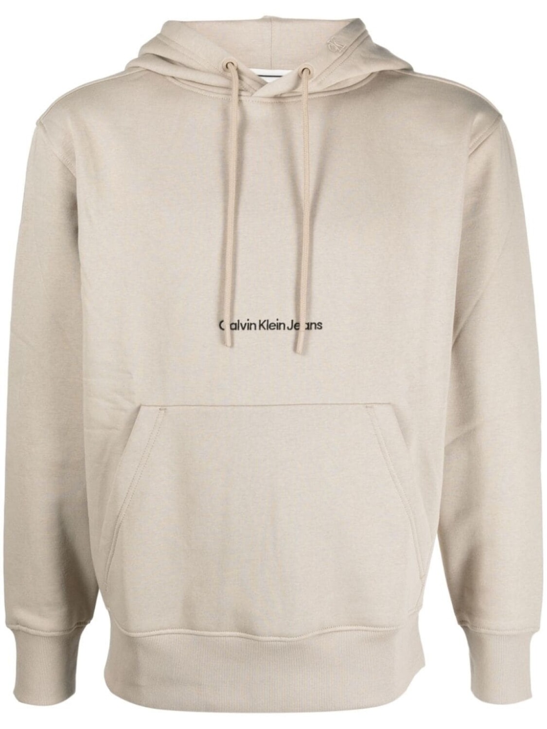 

Calvin Klein Jeans logo-embroidered long-sleeve hoodie, нейтральный цвет