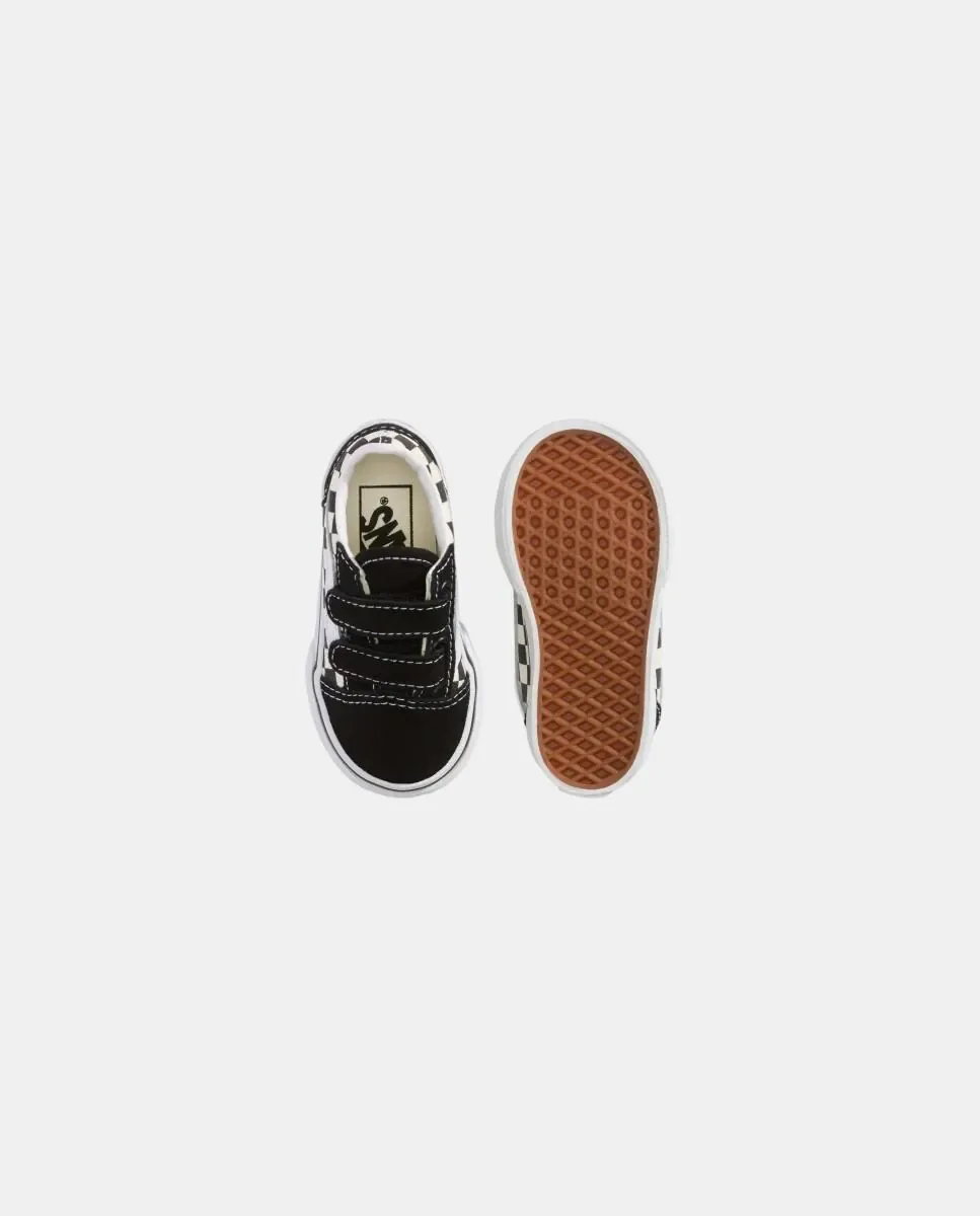 Детская повседневная кроссовка Old Skool Checher Vans, черный — фото 3