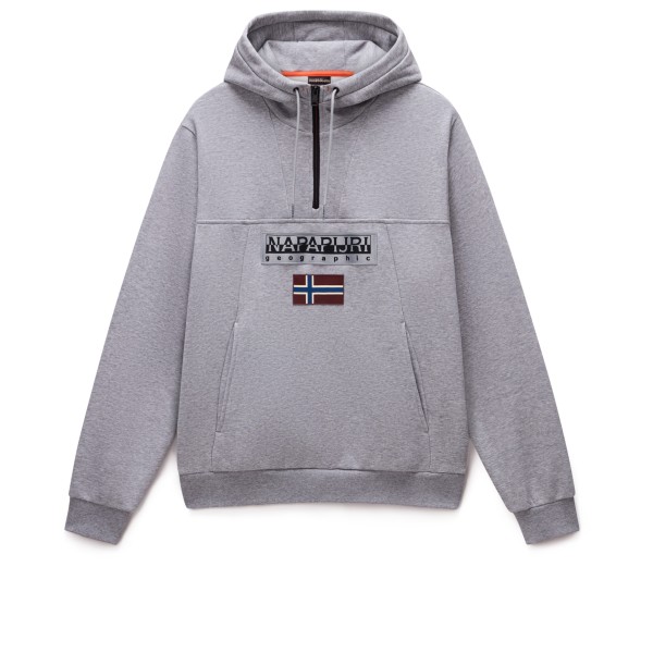 

Толстовка Burgee с капюшоном на молнии 2.0 - hoodie Napapijri, серый