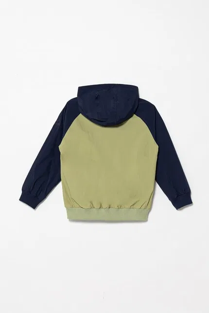 Куртка детская короткая модель United Colors of Benetton, зеленый — фото 2