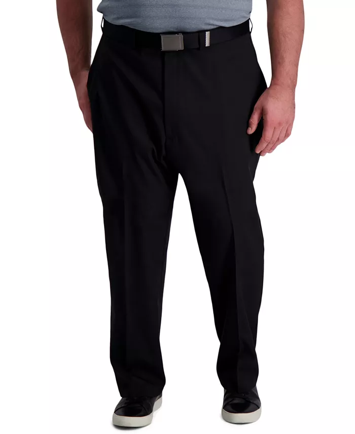 

Брюки Big & Tall Cool Right Performance Flex Classic Fit с плоской передней частью Haggar, черный