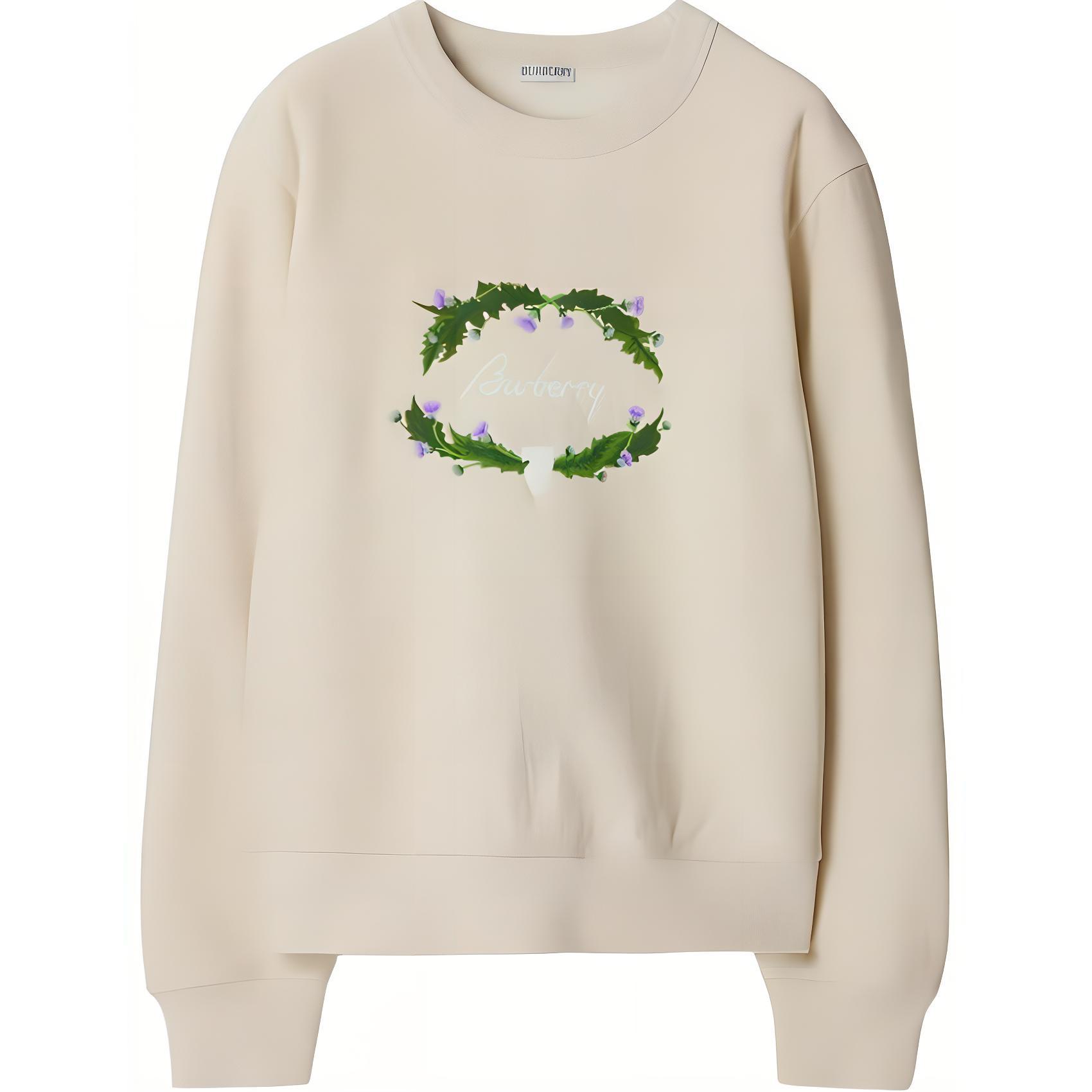 Свитшот Burberry Tundra из смесового хлопка, цвет Тундра — фото 3