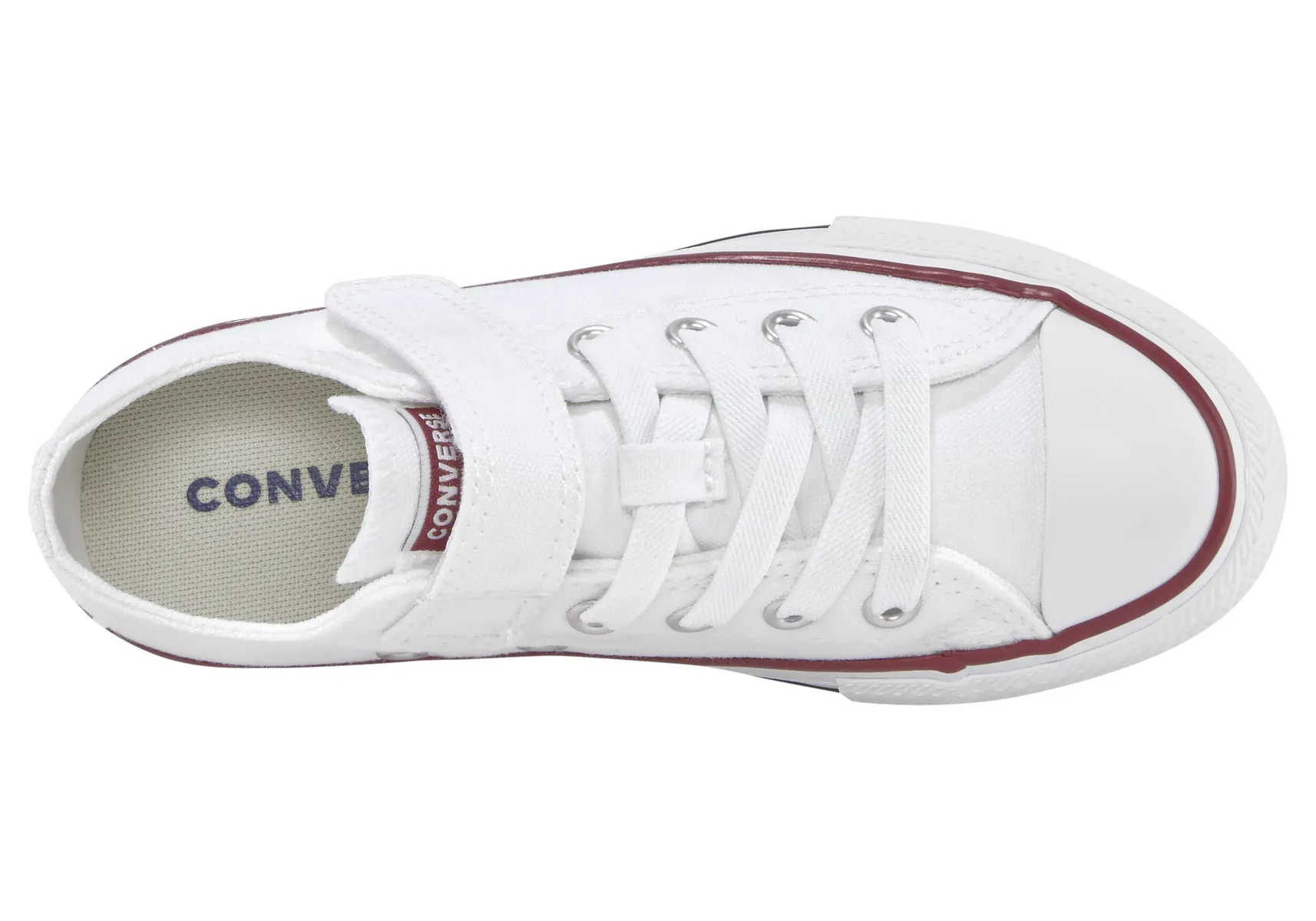 Кроссовки Converse "CHUCK TAYLOR ALL STAR 1V EASY-ON Ox", на застежке-липучке, белый — фото 4