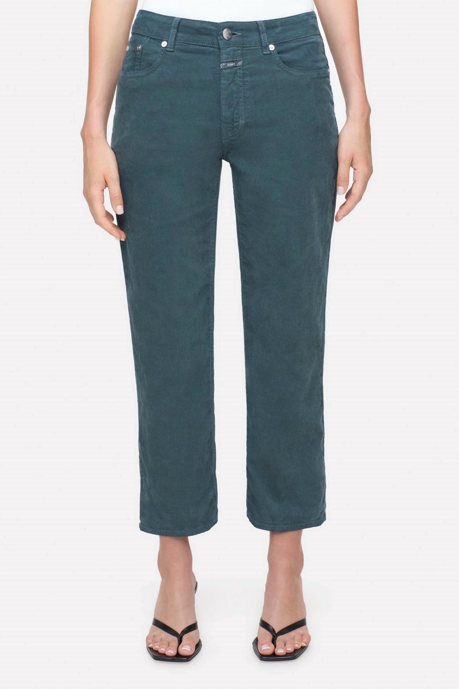 

Женские прямые брюки Milo Corduroy в цвете Pini Green CLOSED