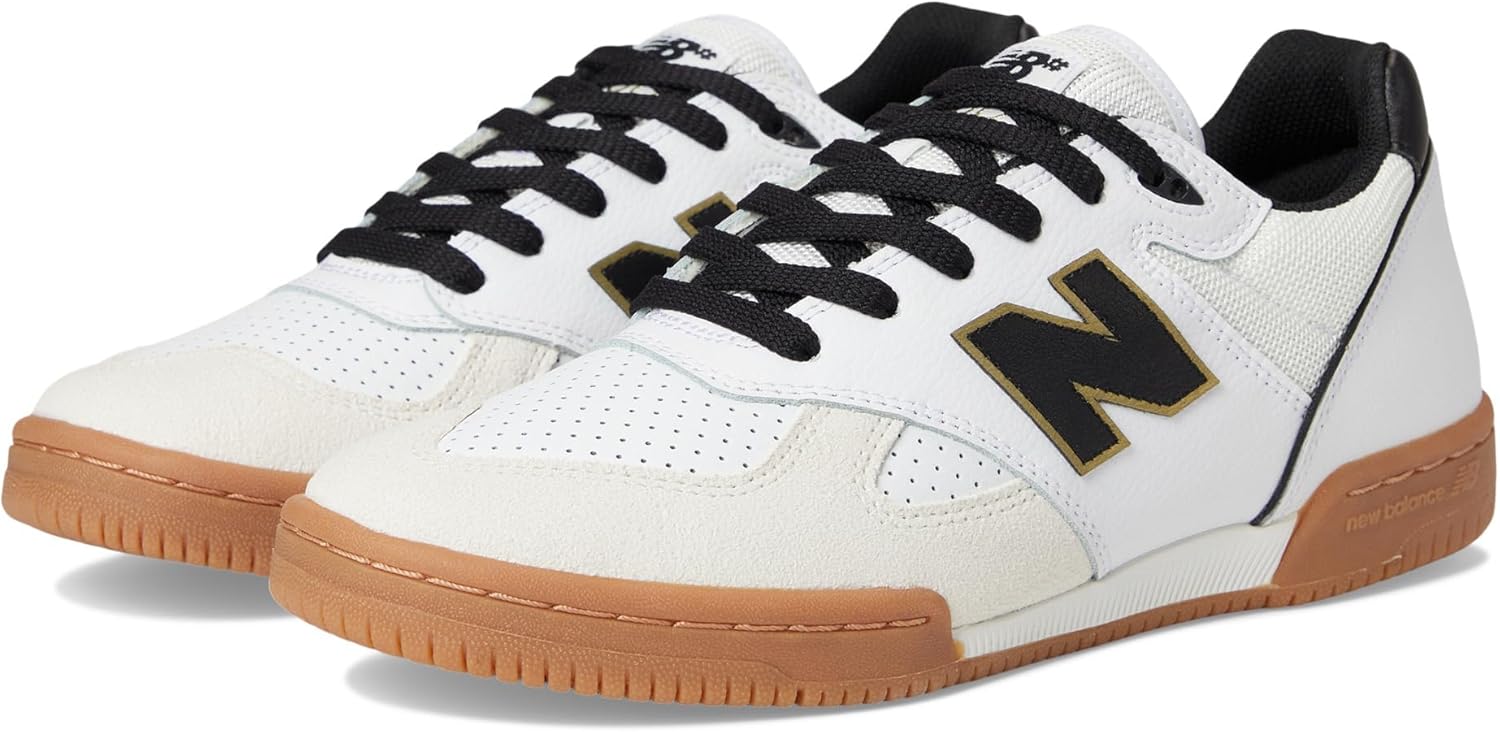 

Кроссовки для скейтбординга New Balance унисекс-взрослых Tom Knox-600, White/Black