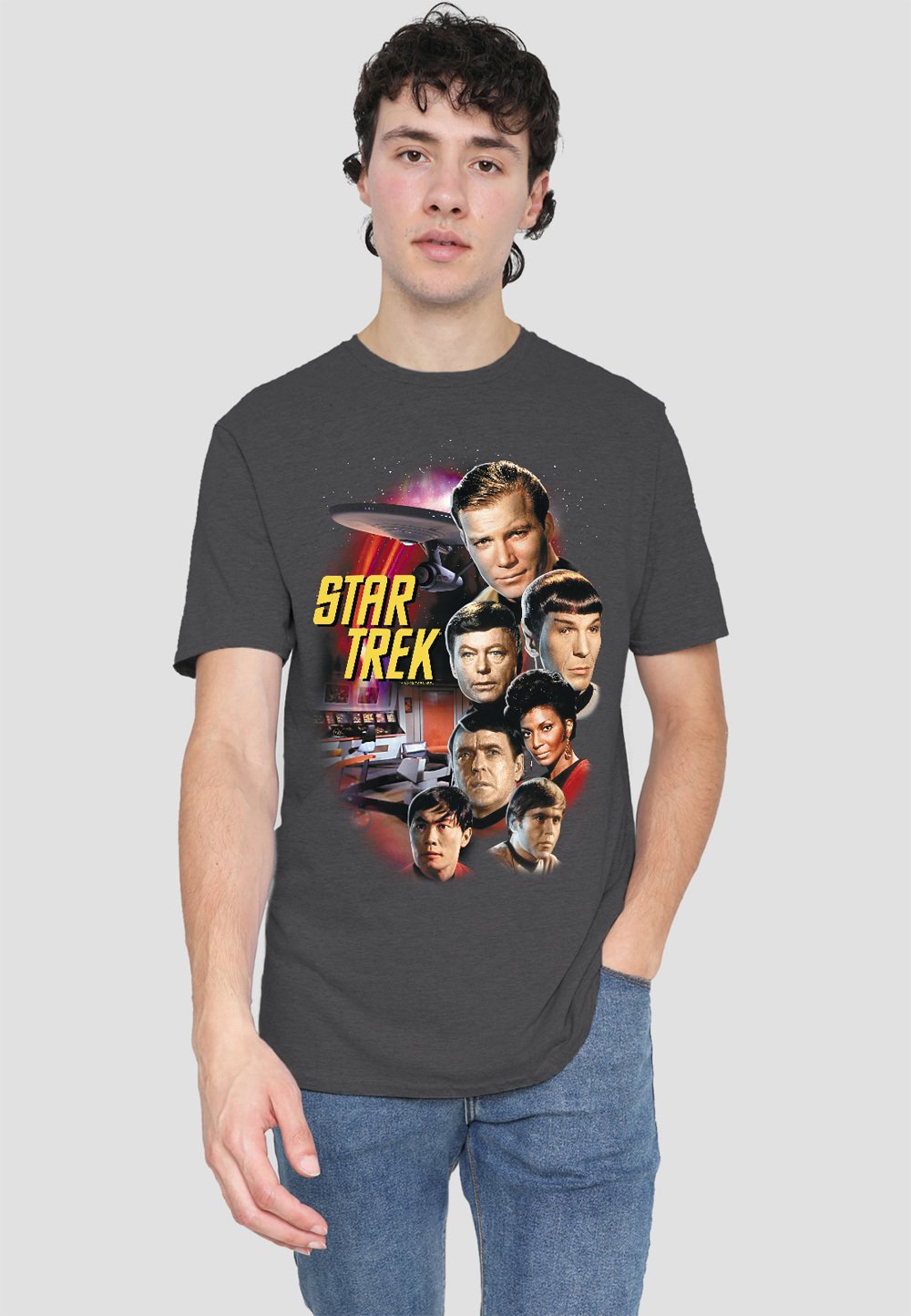 

Футболка с принтом STAR TREK ORIGINAL THE CLASSIC CREW Cotton Soul, антрацит