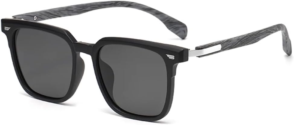 

Ретро-модные поляризованные солнцезащитные очки для женщин и мужчин, классический винтажный стиль, защита от УФ-излучения UV400, для активного отдыха VFDHN, Matte Black Black