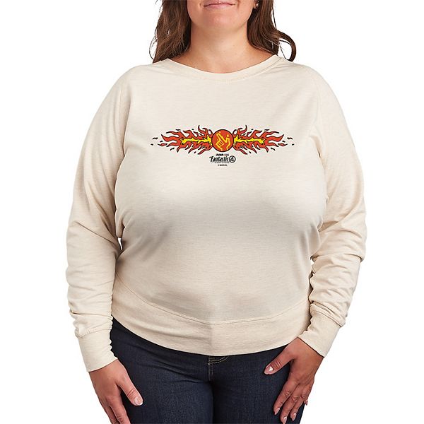 

Plus size футболка с длинным рукавом French Terry "Фантастическая четверка: первые шаги Человека-факела" Marvel