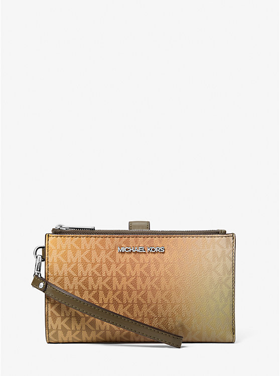 

Большой омбре-клатч Jet Set с фирменным логотипом Michael Kors, Olive Combo
