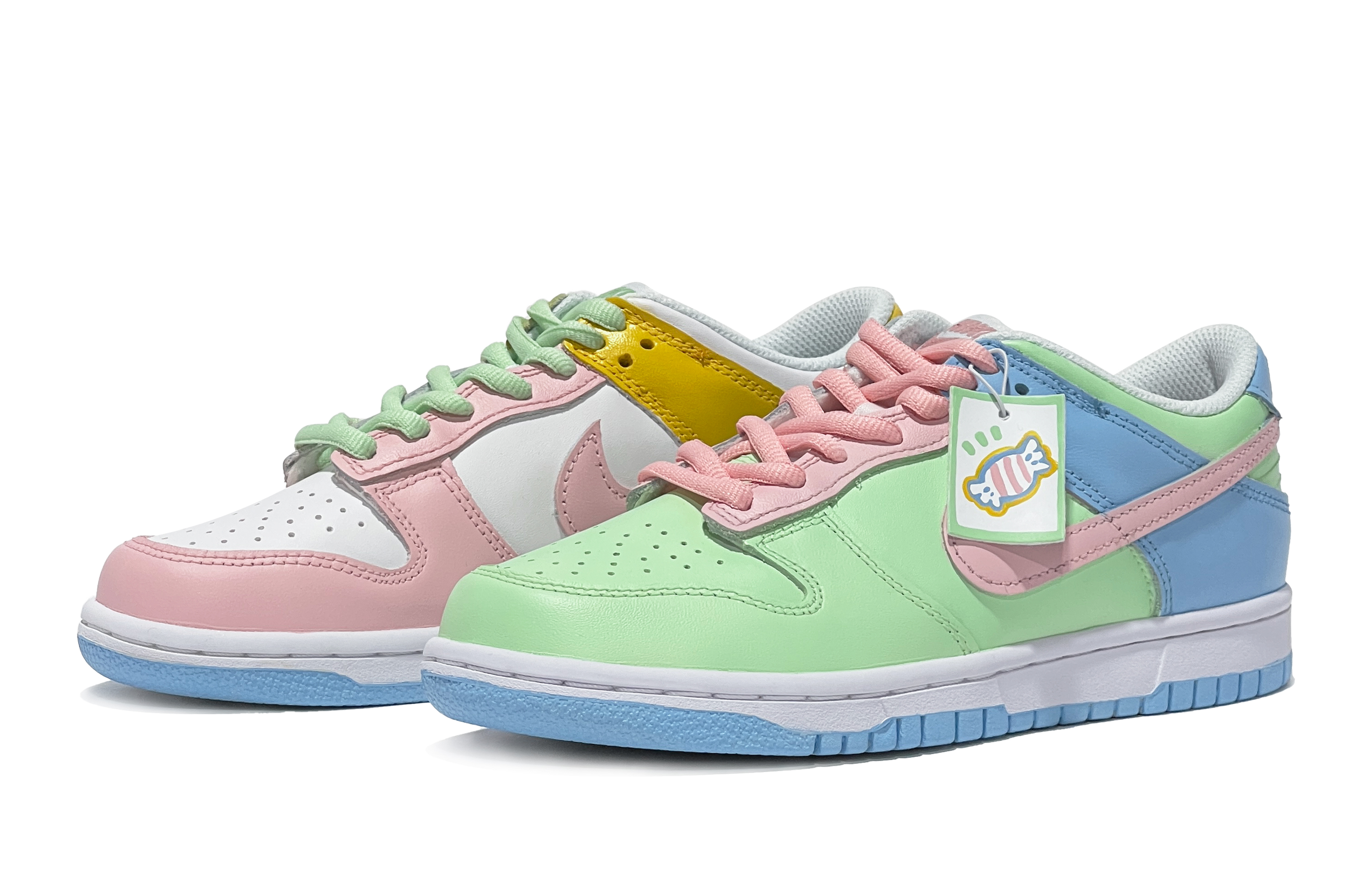 

Кроссовки Nike Dunk Skateboard Shoes Women's Low-Top Pink Green