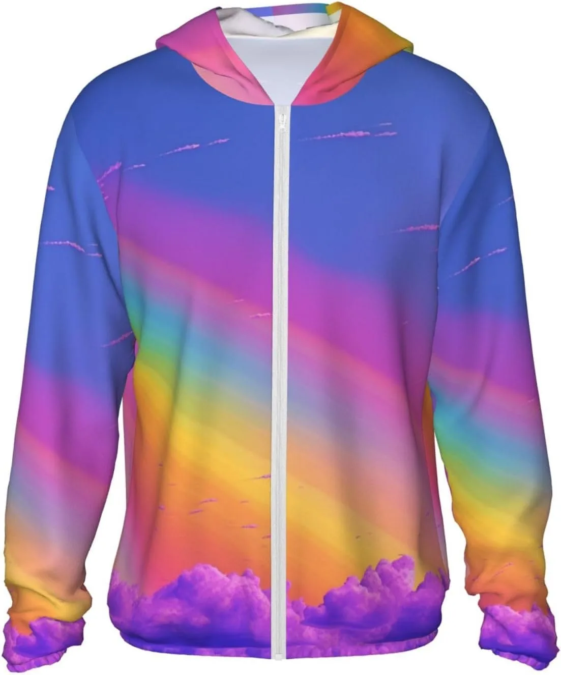 

Мужская футболка с защитой от солнца UPF 50+ Rainbow Aesthetic, легкая с длинным рукавом BWLHJKE