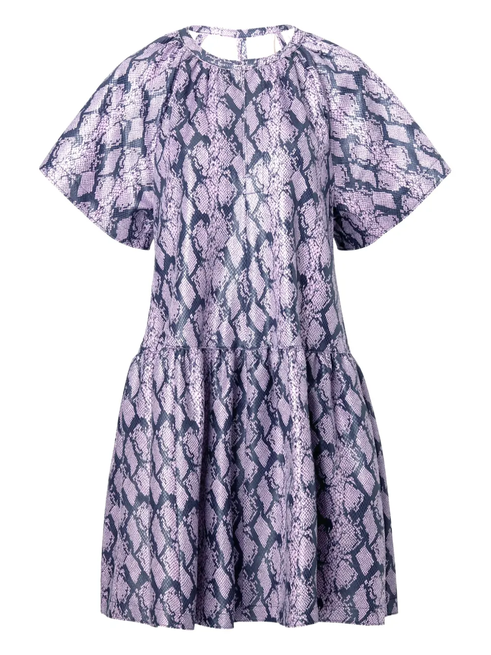 

Ярусное платье мини Kaitlyn со змеиным принтом Stand Studio, фиолетовый