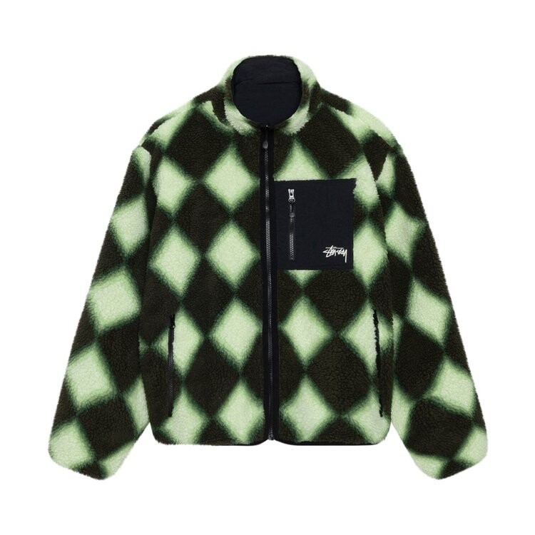 

Куртка Stussy Sherpa Reversible 'Green', зеленый