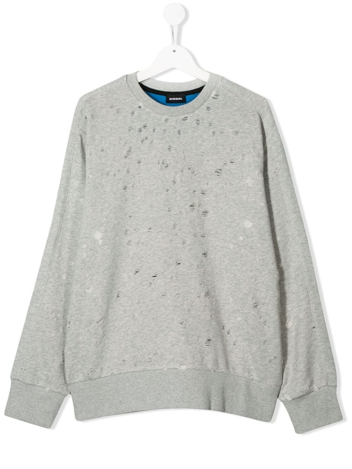 

Толстовка с круглым вырезом и эффектом потертости Diesel Kids, серый