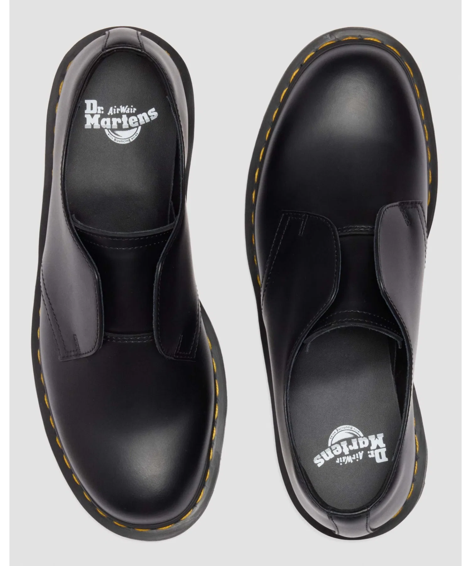 Унисекс слипоны Dr. Martens 1461 LACELESS из гладкой кожи чёрные — фото 2