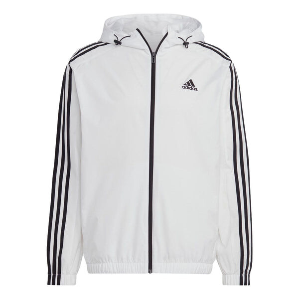 

Куртка Essentials 3 полоски тканая ветровка Adidas, белый