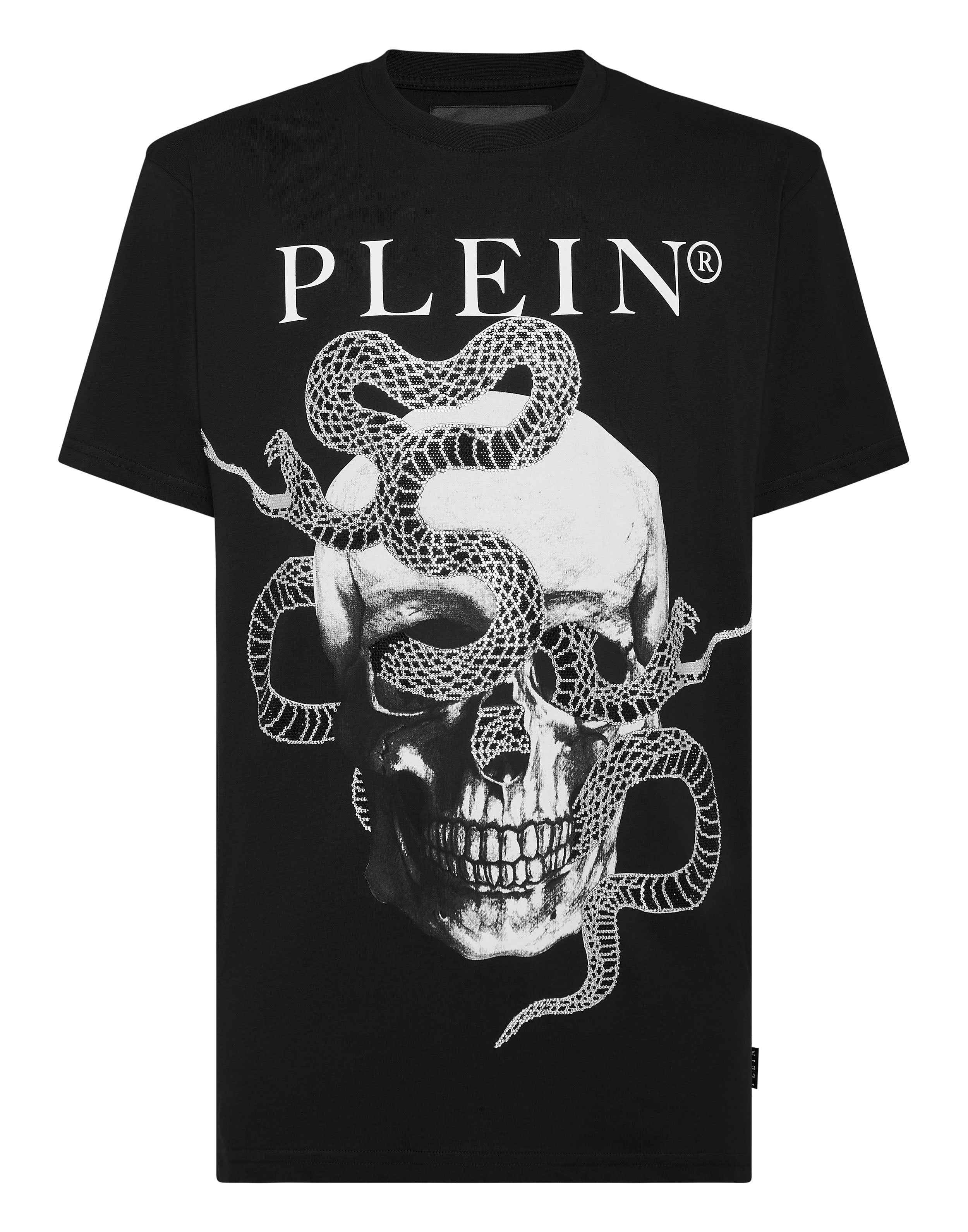 

Футболка с круглым вырезом SS Stones Snake PHILIPP PLEIN, черный