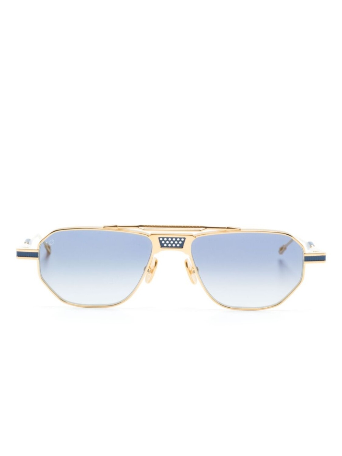 

T Henri Eyewear солнцезащитные очки в квадратной оправе, золотой