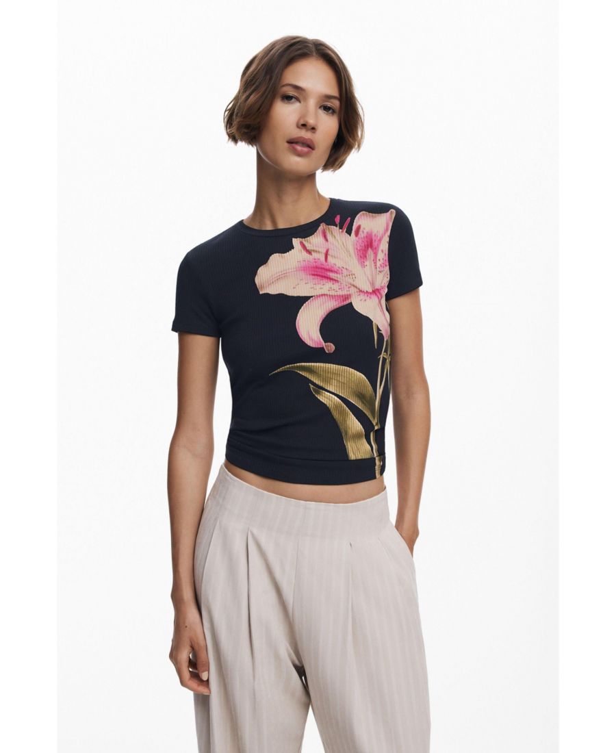 

Женская футболка с коротким рукавом "Орхидея" Desigual, Black