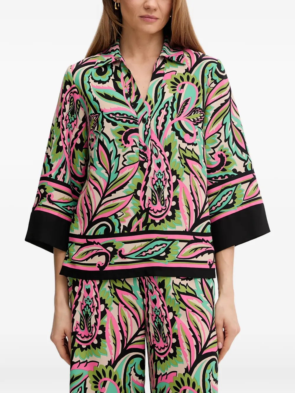 

Узорчатый топ с рукавами три четверти Joseph Ribkoff, бежевый