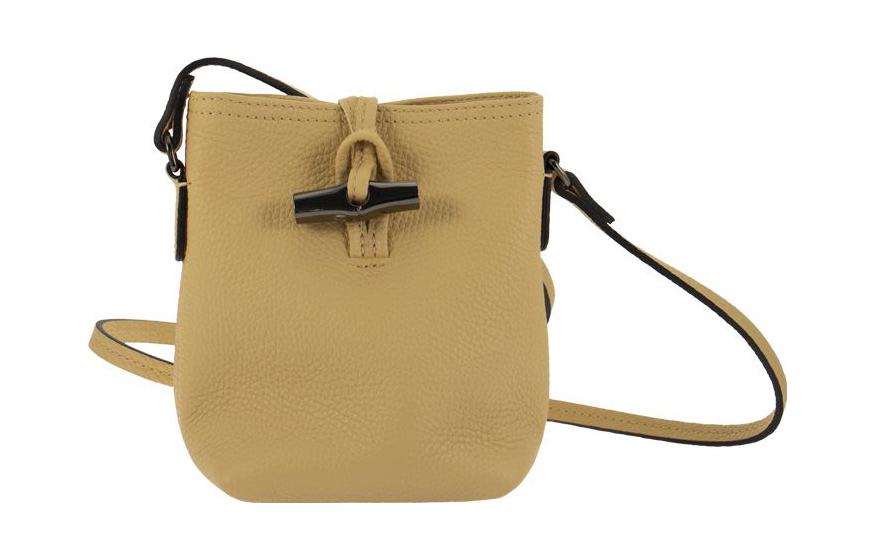 

Сумка через плечо из коровьей кожи обычная женская желтая LONGCHAMP