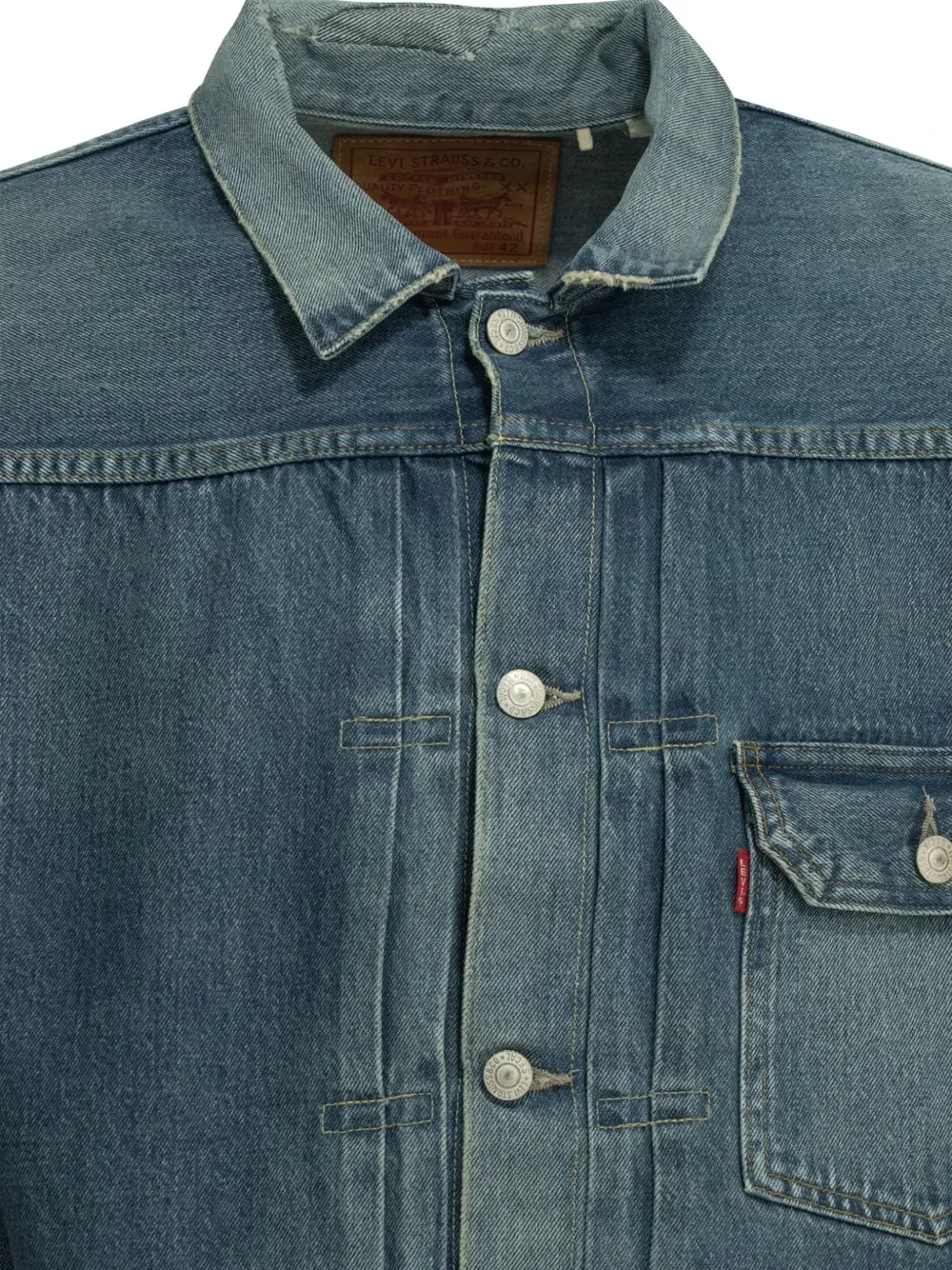 Плиссированная джинсовая куртка образца 1936 года Levi's, синий — фото 3