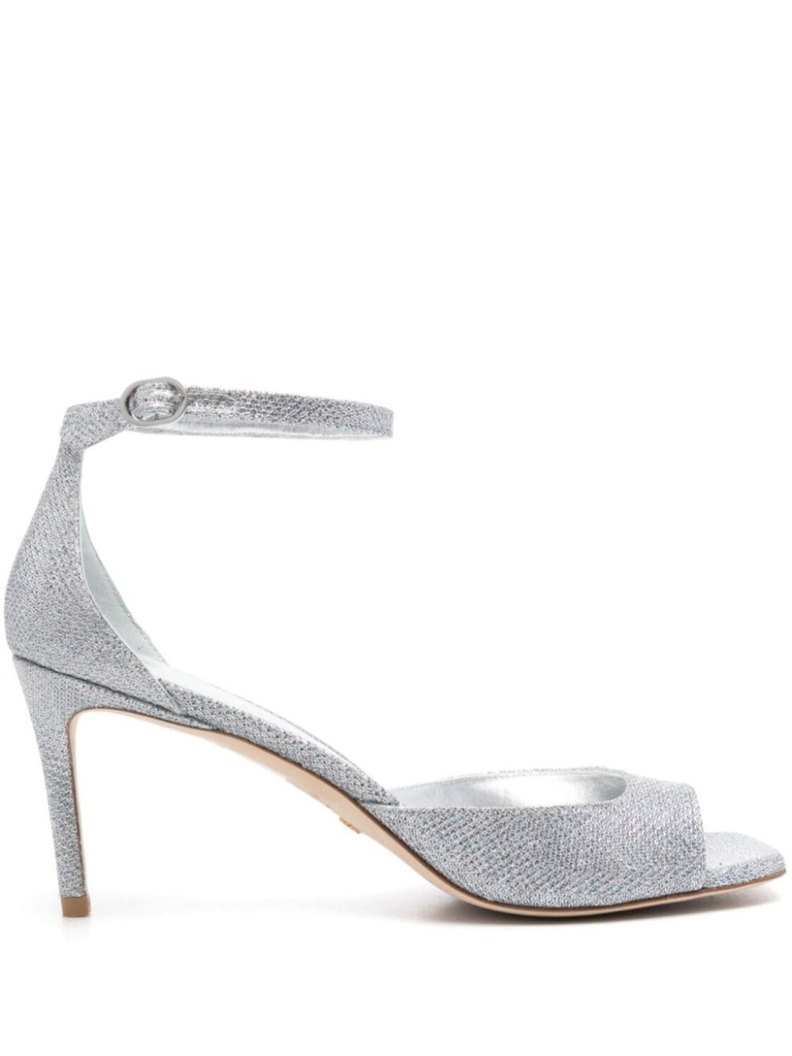 Босоножки Nudistia 85 Stuart Weitzman, серебристый
