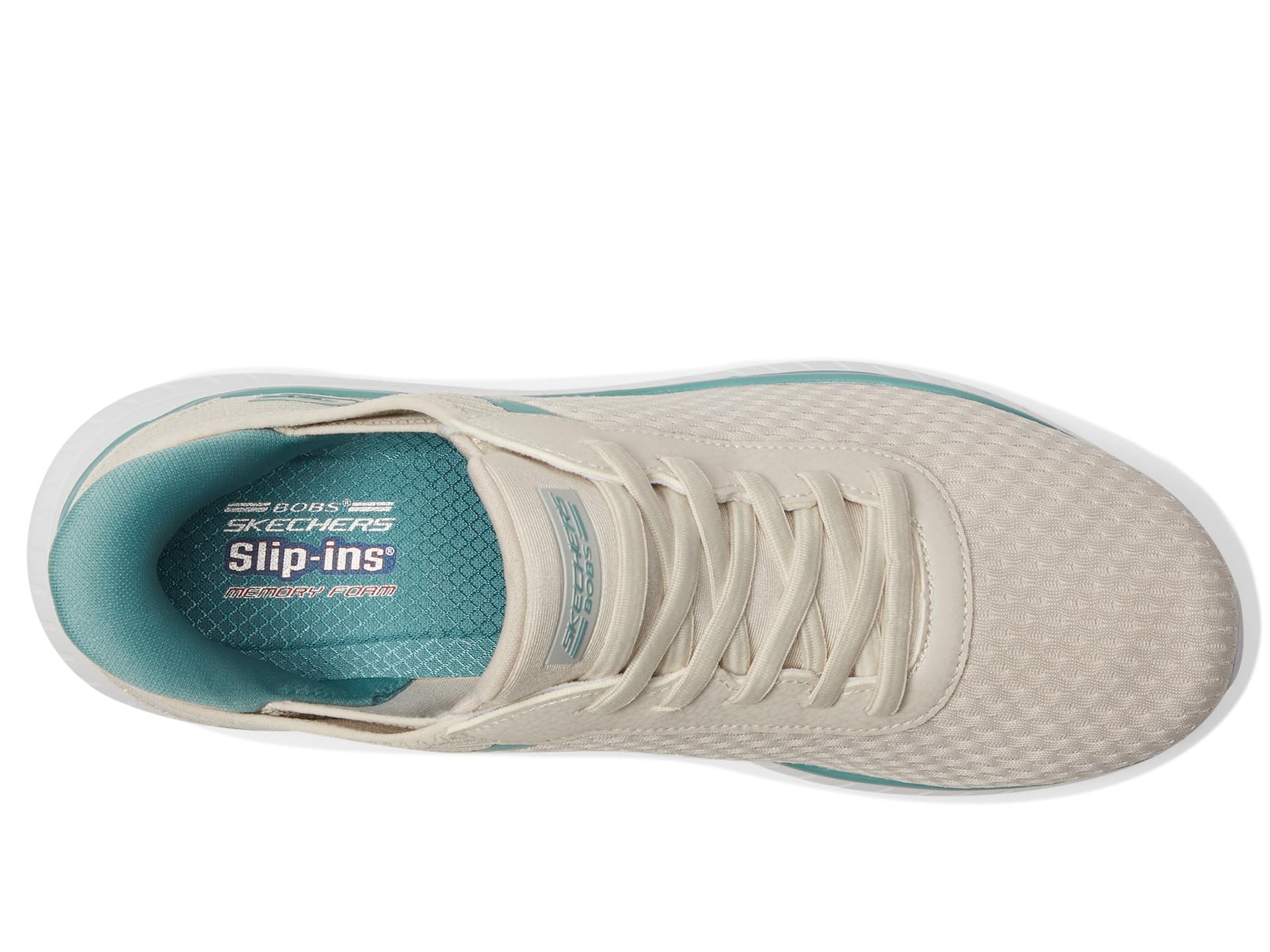 Кроссовки BOBS from SKECHERS Hands Free Slip-Ins Bobs Squad Chaos - Stroke Of Luck, Natural — фото 2